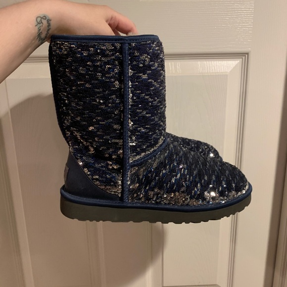 UGG Shoes - Color changing Silver and Blue Sequin UGGs
